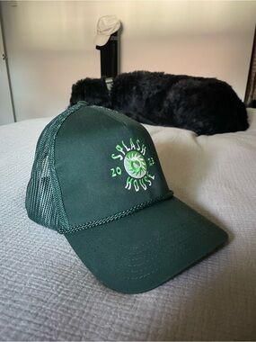 Splash House Embroidered Dark Green Trucker Cap